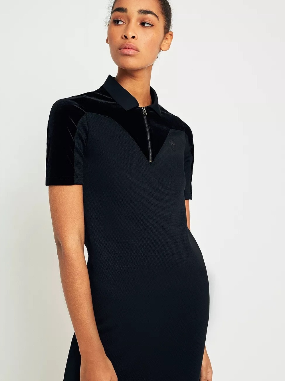 adidas Black Polo Maxi Dress with Side Slit - Picture 2 of 7